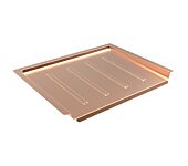CARESSI mobile Edelstahl Tropffläche für R0/R10 Spülen mit 40 cm Becken / Edelstahlabtropffläche
