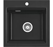 Flächenbündige Spüle KeraDomo KARA 51 F mit Medio-Matte / ab Schrankbreite 50 cm / Einbauspüle