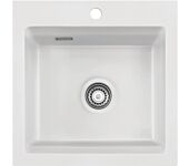 Flächenbündige Spüle KeraDomo KARA 51 F mit Medio-Matte / ab Schrankbreite 50 cm / Einbauspüle