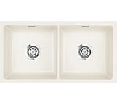 Flächenbündige KeraDomo Spüle MERA TWIN F/o ohne Armaturenbank / Systemceram