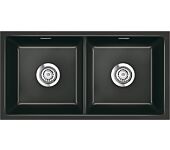 Flächenbündige KeraDomo Spüle MERA TWIN F/o ohne Armaturenbank / Systemceram
