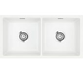 Flächenbündige KeraDomo Spüle MERA TWIN F/o ohne Armaturenbank / Systemceram