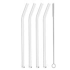 Metaltex 253186000 Trinkhalme geknickt aus Glas, 4 Stk. mit Reinigungsbürste / Strohhalme