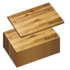 10er SET KESPER Brotzeitbrett aus Akazienholz mit Einbrand - Motiv Brotzeit / Vesperbrett / Brotzeitbrett