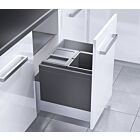 HAILO 3631591 Abfallsorter 44 (18 + 2x13) Liter TRIPLE XL 500 für 50 cm Schrankbreite
