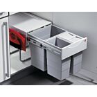 HAILO Abfallsorter 40 (20 + 2x10) Liter RAUMSPAR TANDEM COMFORT ab 40 cm Schrankbreite