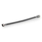 Flexibler Edelstahlschlauch 500 mm mit 3/8 Zoll Verschraubung und 3/8 Zoll Quetschverbindung / Anschlussschlauch