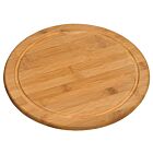 KESPER 58444 Fleischteller Ø 30 cm aus FSC®-zertifiziertem Bambus / Vesperteller / Pizzateller / Holzteller / Schneidebrett