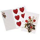 Grußkarte "Rosenmotiv" 54 g / Schokolade Herzen / Valentinstag / Muttertag