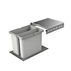 NABER Abfallsorter 24,5 (16+8,5) Liter COX® BOX 360 S/400-1 für 40 cm Schrankbreite