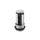 EVOLINE Port-1 LED Sonderanfertigung mit 2 Steckdosen ohne Schalter und Deckel aus Edelstahl