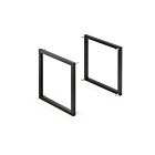 NABER 8051021 Cubo Grundrahmen Set, Regalsystem, schwarz matt