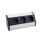 Schulte 936.00.013 EVOline V-Dock Cuisine / 3-fach Steckdoseneinheit / Steckdosen / Steckdose