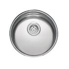 Reginox L18 390 KG-CC (304) OHNE ÜBERLAUF Rundbecken-Edelstahlspüle - Ausschnittmaß Platte (Ø): 420 mm / medizinisches Becken clean & care / Spüle Edelstahl