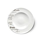 CreaTable - EUROPA GUSTOSO - Pastateller 30,5 cm aus Porzellan mit Schriftdekor
