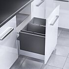 HAILO 3631681 Abfallsorter TRIPLE XL mit 2-fach-Trennung - 56 Liter Volumen / 2x 28 Liter / 60 cm Schrankbreite