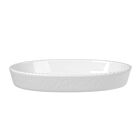 Feuerfeste Backform TOSCANA weiß oval 36 cm von Holst Porzellan / Backform / Ofenform / Auflaufform / Lasagneform / Gratinierform