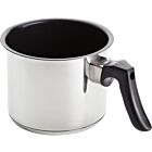 Karl Krüger 2112B Milchtopf 12 cm Edelstahl mit Antihaftbeschichtung und Ausguss, Inhalt 1,0 Liter / Milch-Topf / INDUKTION