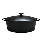 Gänsebräter RUSTICA oval 34 cm mit Deckel, Gusseisen, induktionsfähig / Bräter / Gansbräter