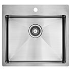 Lavabo KUBUS 540 soft Edelstahlspüle mit Raumsparventil / Ausschnittmaße: 510 x 470 / Spüle / Lavabo / Designspüle