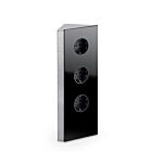 MIRA Eck Glas Eck-Steckdosenelement SCHWARZ - Schuko 3-fach / Steckdosen