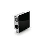 MIRA Quad Glas-USB Steckdosenelement SCHWARZ - Schuko 3-fach und 2-fach USB / Steckdosen / USB-Port