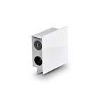 MIRA Quad Glas-USB Steckdosenelement WEISS - Schuko 3-fach und 2-fach USB / Steckdosen / USB-Port