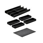 Modify Besteckeinsatz Set 800/900, Esche schwarz / Besteckkasten-Set Holz
