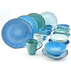 CreaTable 20063 Kombiservice Nature Collection AQUA 16 tlg. aus Steinzeug