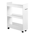 KESPER 24852-13 Nischenregal aus FSC-zertifizierte Spanplatte, weiß melaminbeschichtet / Regal / Rollregal