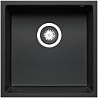 PYRAMIS Spüle TETRAGON 40x40 in CARBON für die Unterbaumontage / Granitspüle / Steinspüle / Ausschnitt 400 x 400 mm