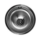 Reginox RIO Rundbecken Edelstahlspüle flächenbündig - Ausschnittmaß Platte (Ø): 290 mm / Spüle Edelstahl / Flacheinbau / Unterbau