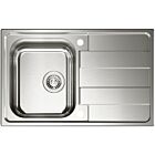 Spüle RIVA 1 mit Drehexcenterbedienung / Edelstahlspüle / CONTURA / Ausschnitt 770 x 480 mm