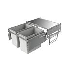 Abfallsorter COX base 360 S/600-2 hellgrau / Schrankbreite 60 cm / Abfalleimer / Abfallsammler / Mülleimer
