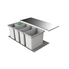 Abfallsorter Cox Box 2T/1000-5 mit fünffach Trennung inkl. Biodeckel für 100 cm Schrankbreite / Abfalleimer / Abfallsammler / Mülleimer
