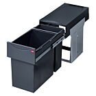 HAILO 3666111 TANDEM Abfallsorter 31 (24+7) Liter ab 30 cm Schrankbreite / Abfalltrennsystem