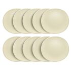 10er SET CreaTable - TRATTORIA - Steakteller RIMINI 28 cm -Cremeweiß- aus Porzellan