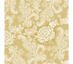 Servietten Lace Royal embossed gold white 33 x 33 cm ppd 007659