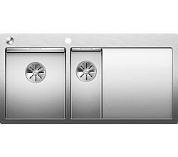 BLANCO Spüle CLARON 6 S-IF Becken links Edelstahl mit InFino®-Ventil (PushControl) / Edelstahlbecken