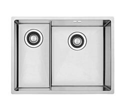 Lavabo KUBUS 1.5 soft slim Edelstahlspüle mit Raumsparventil / Spüle / Lavabo / Designspüle