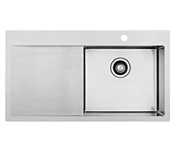 Lavabo KUBUS 900 R soft Edelstahlspüle mit Becken rechts / Ausschnittmaße: 880 x 480 / Spüle / Lavabo / Designspüle