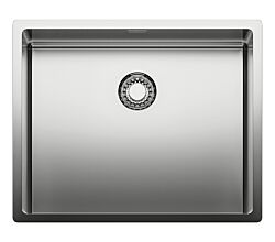 CORNO Piu PFU4 Spüle aus Edelstahl für Schrankbreite ab 60 cm / Einbauspüle Einzelbecken / Ausschnittmaß ca. 530 x 430 mm