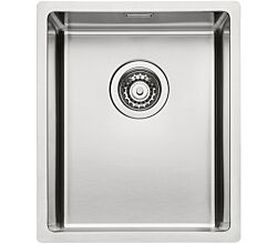 CORNO Basso 2 Edelstahl Spüle mit Flachrand / ab 45 cm Schrankbreite / Einbauspüle Einzelbecken