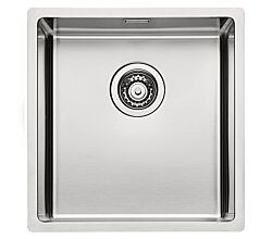 CORNO Basso 3 Edelstahl Spüle mit Flachrand / ab 50 cm Schrankbreite / Einbauspüle Einzelbecken