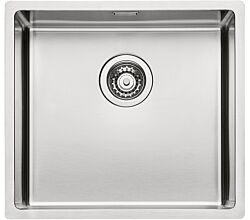 CORNO Basso 5 Edelstahl Spüle mit Flachrand / ab 60 cm Schrankbreite / Einbauspüle Einzelbecken