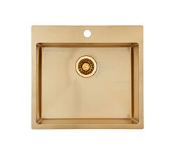 Lavabo Spüle KUBUS 540 soft, massives Messing, mit Ablaufventil, ab Schrankbreite 60 cm