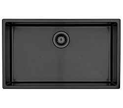 Lavabo Edelstahlspüle KUBUS 700 soft PVD - Shadow mit Raumsparventil / Spüle / Designspüle