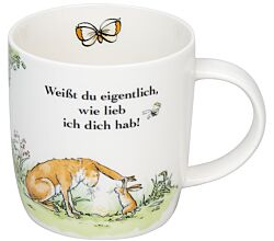 KÖNITZ Becher - Weisst du eigentlich wie lieb ich die habe - 400 ml aus Porzellan