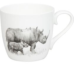 KÖNITZ 1120572955 Becher Amazing Animals - Nashörner 425 ml aus Bone China Porzellan