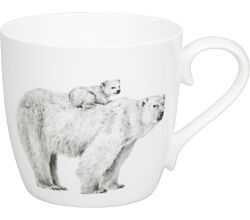 KÖNITZ 1120572956 Becher Amazing Animals - Eisbären 425 ml aus Bone China Porzellan